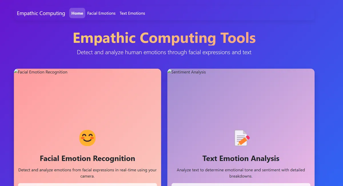 Empathic computing illustration for the bi-modal sentiment analysis project
